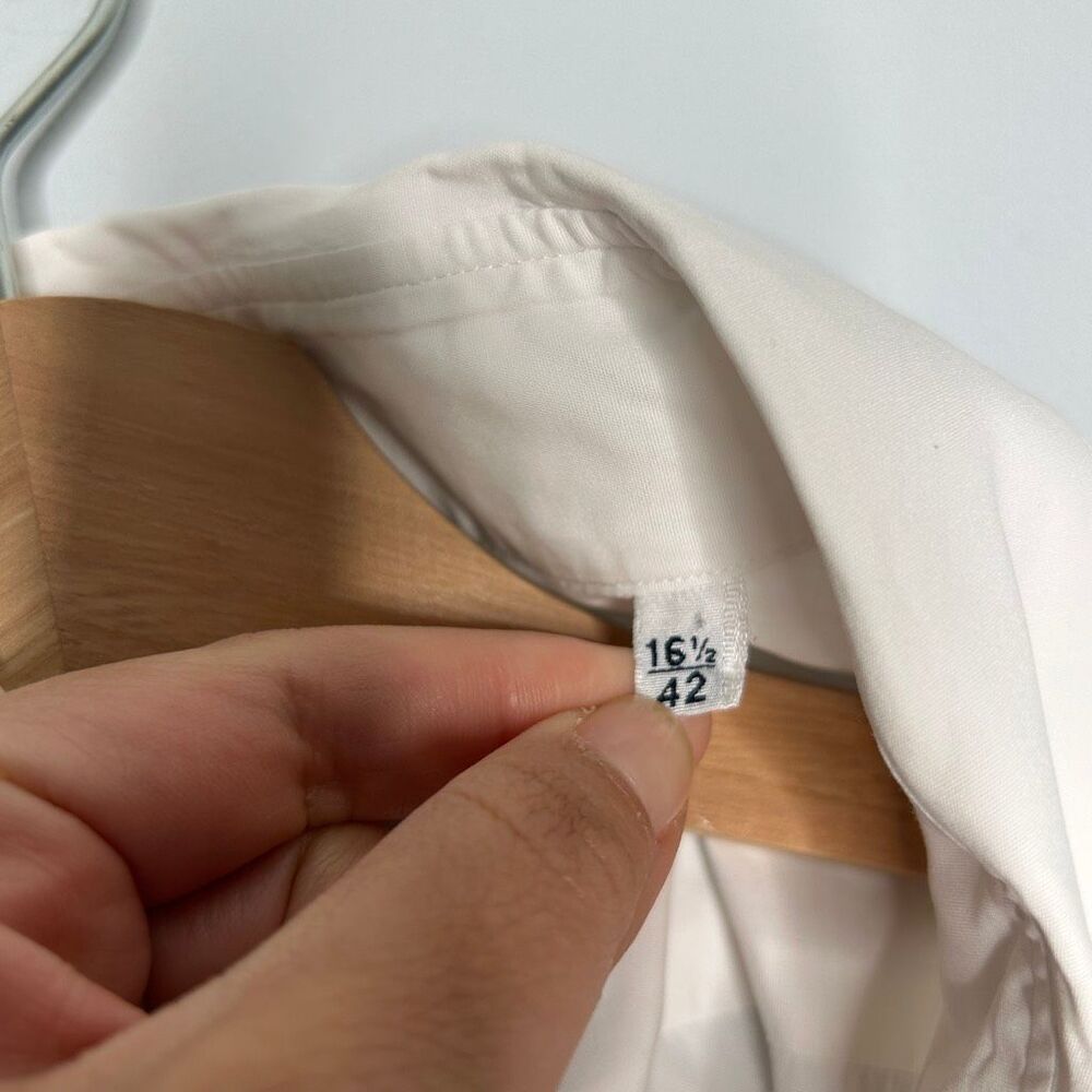 Cordone 1956 Italian Handmade White Button Down Dress Shirt 16.5 - 42 - Picture 5 of 10